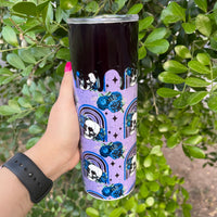 Purple Skull Blue Rainbow 20oz Tumbler
