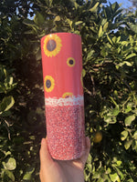 Pink Sunflower 20oz Tumbler