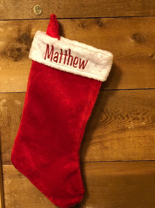 WHOLESALE Personalized Christmas Stocking, Custom Glitter Stocking