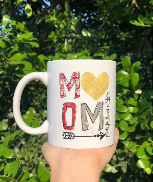Mom With A Heart of Gold Mug