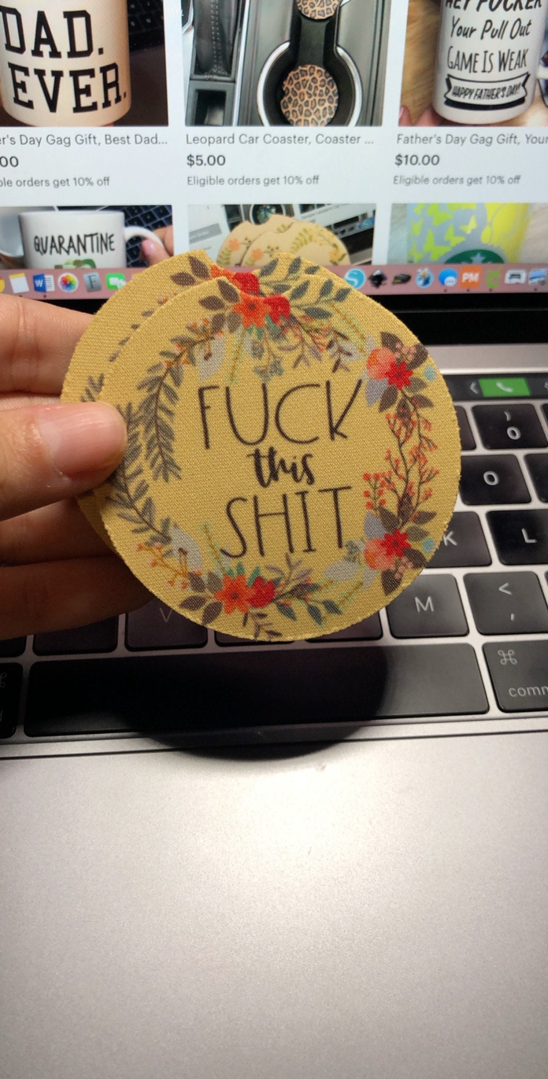 Fuck This Shit Car Coasters