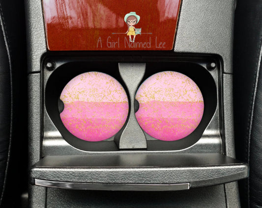 Pink Sand Car Coasters