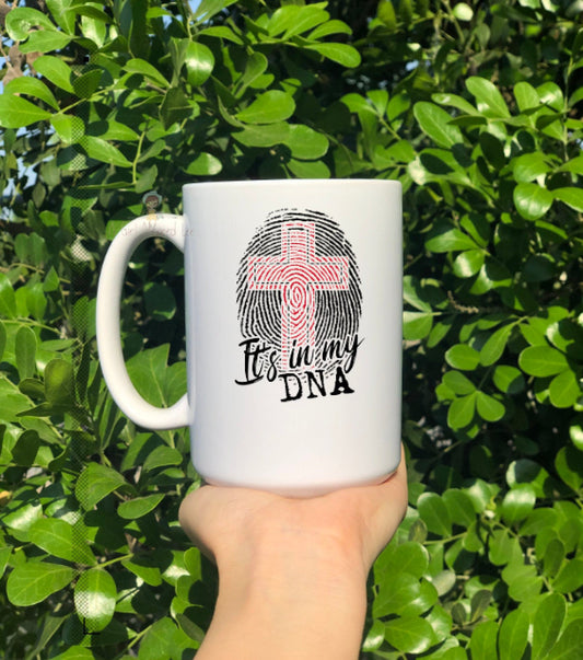 It's In My DNA Cross Fingerprint Mug
