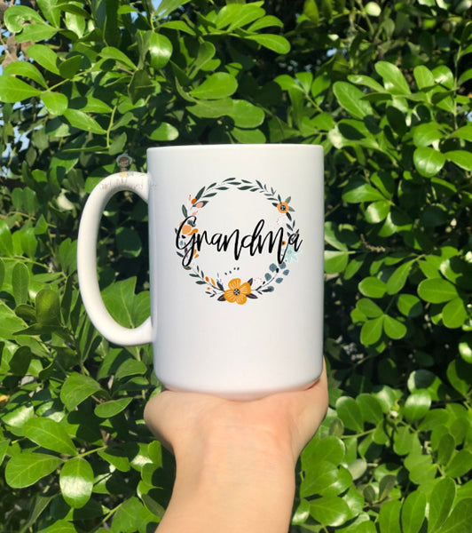 Grandma Floral Mug