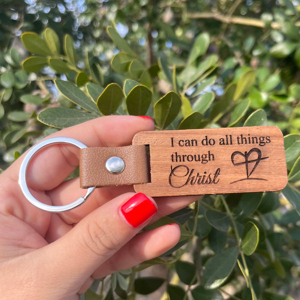 I Can Do All Things Through Christ Rectangular Keychain