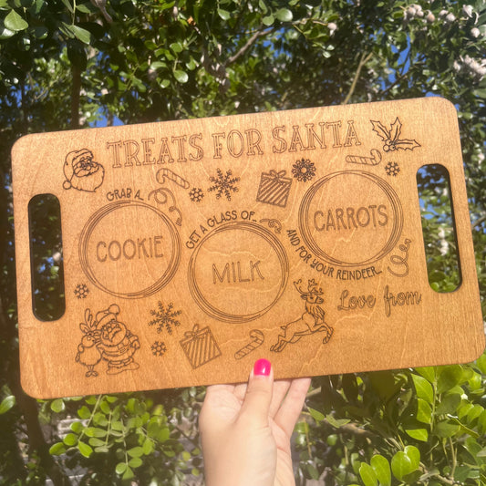 WHOLESALE Treats For Santa Rectangular Tray