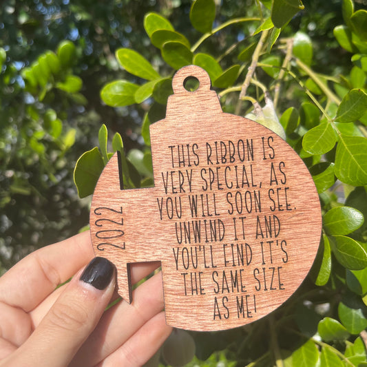 This Ribbon Is Special Height Ornament