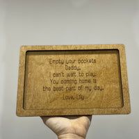 Daddy Pocket Change Rectangle Tray