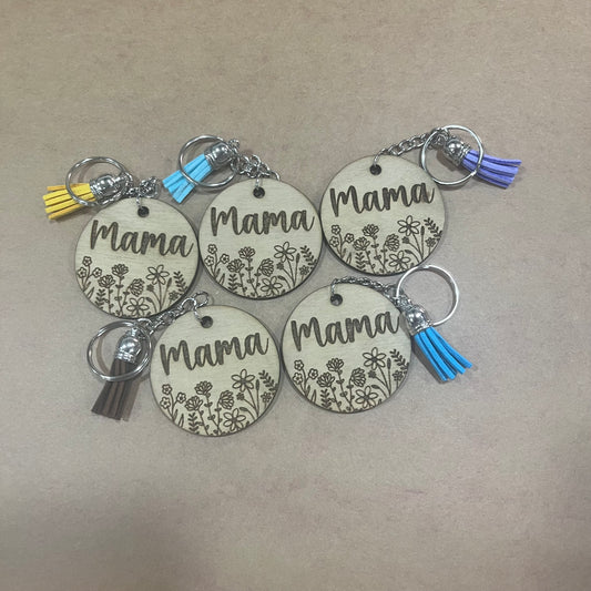 Mama Floral Keychain