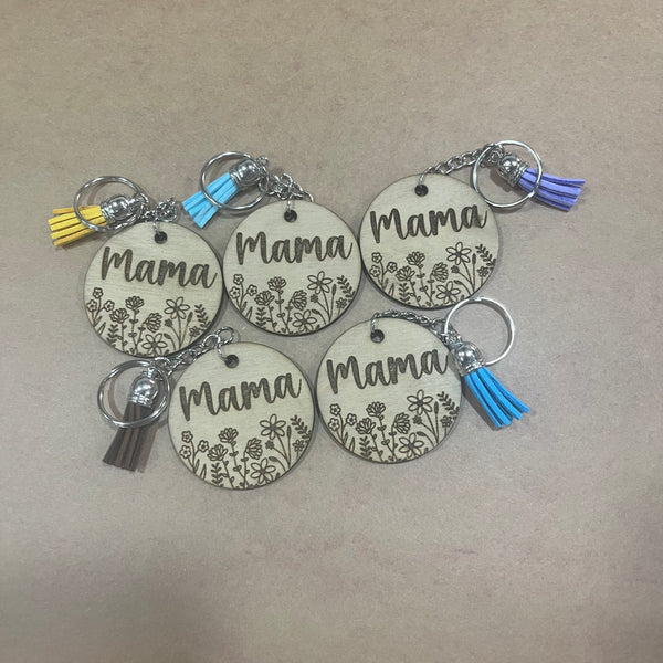 Mama Floral Keychain