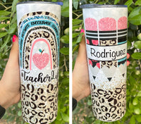 Teacher Rainbow Pencil 20oz Tumbler
