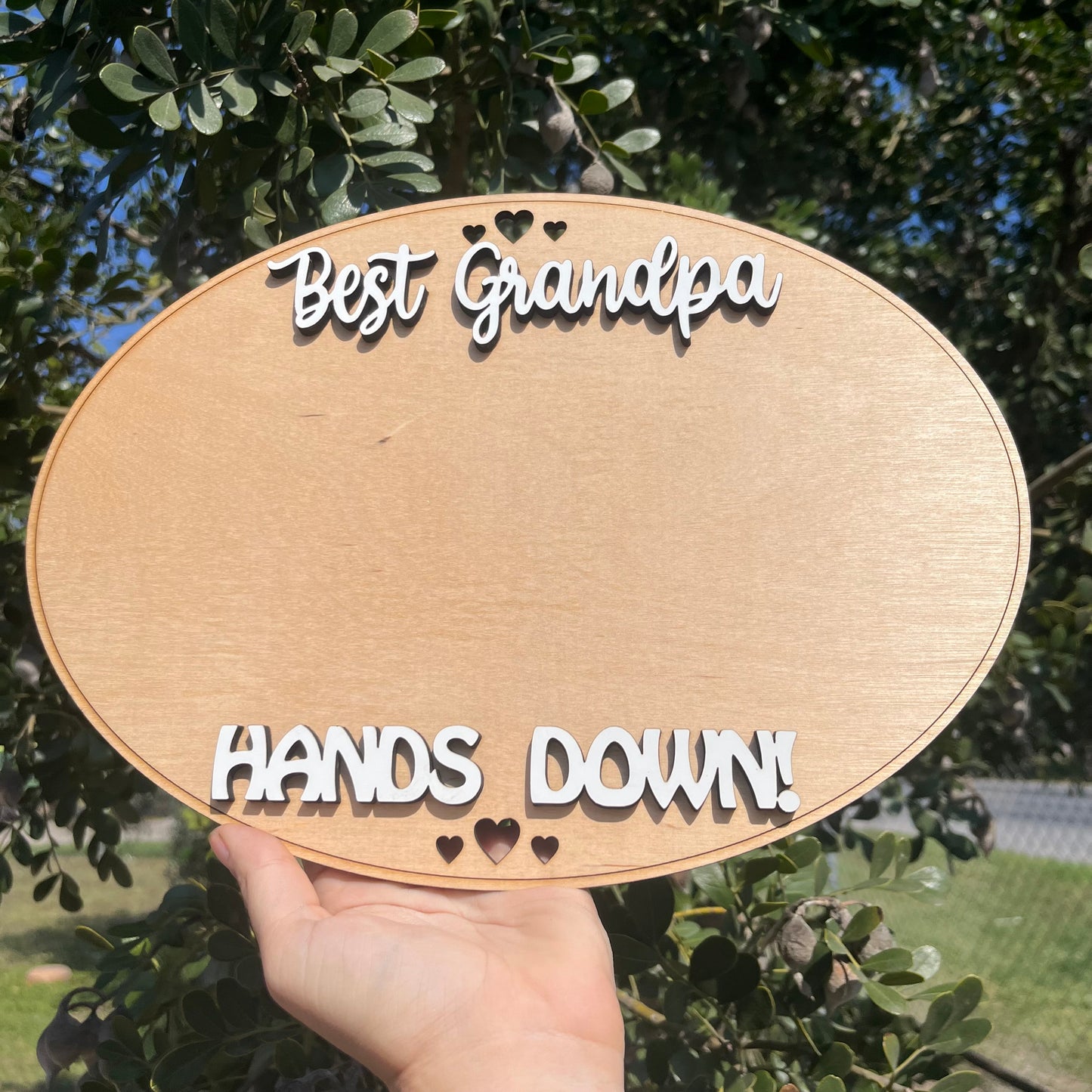 Best Dad Grandpa Hands Down Sign