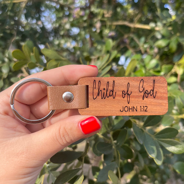Child of God John 1:12 Rectangular Keychain