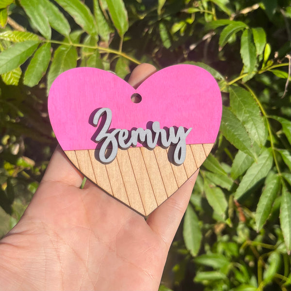 Valentine’s Day Personalized Heart Basket Tag