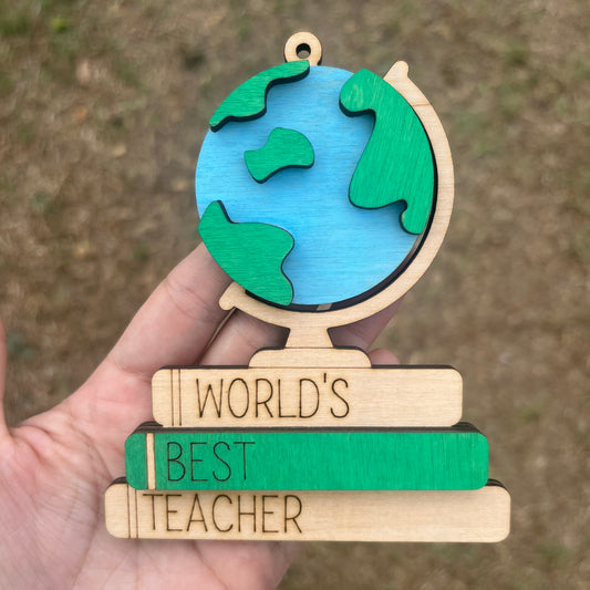 World's Best Teacher Car Charm
