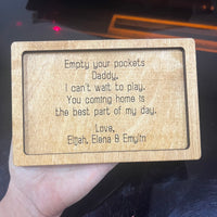 Daddy Pocket Change Rectangle Tray