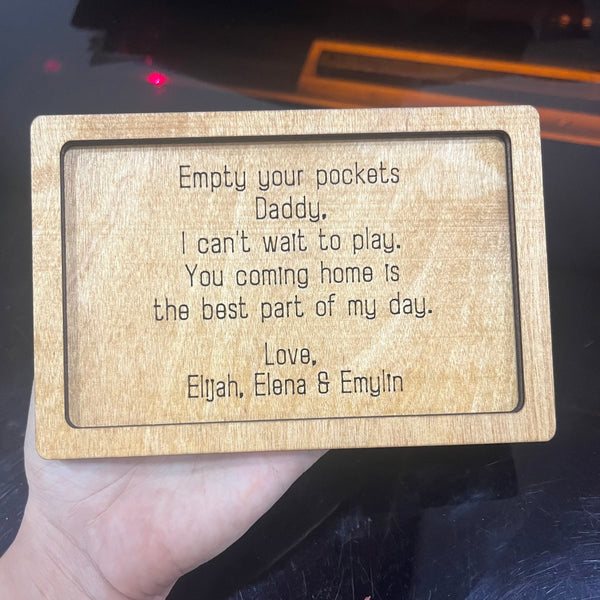 Daddy Pocket Change Rectangle Tray
